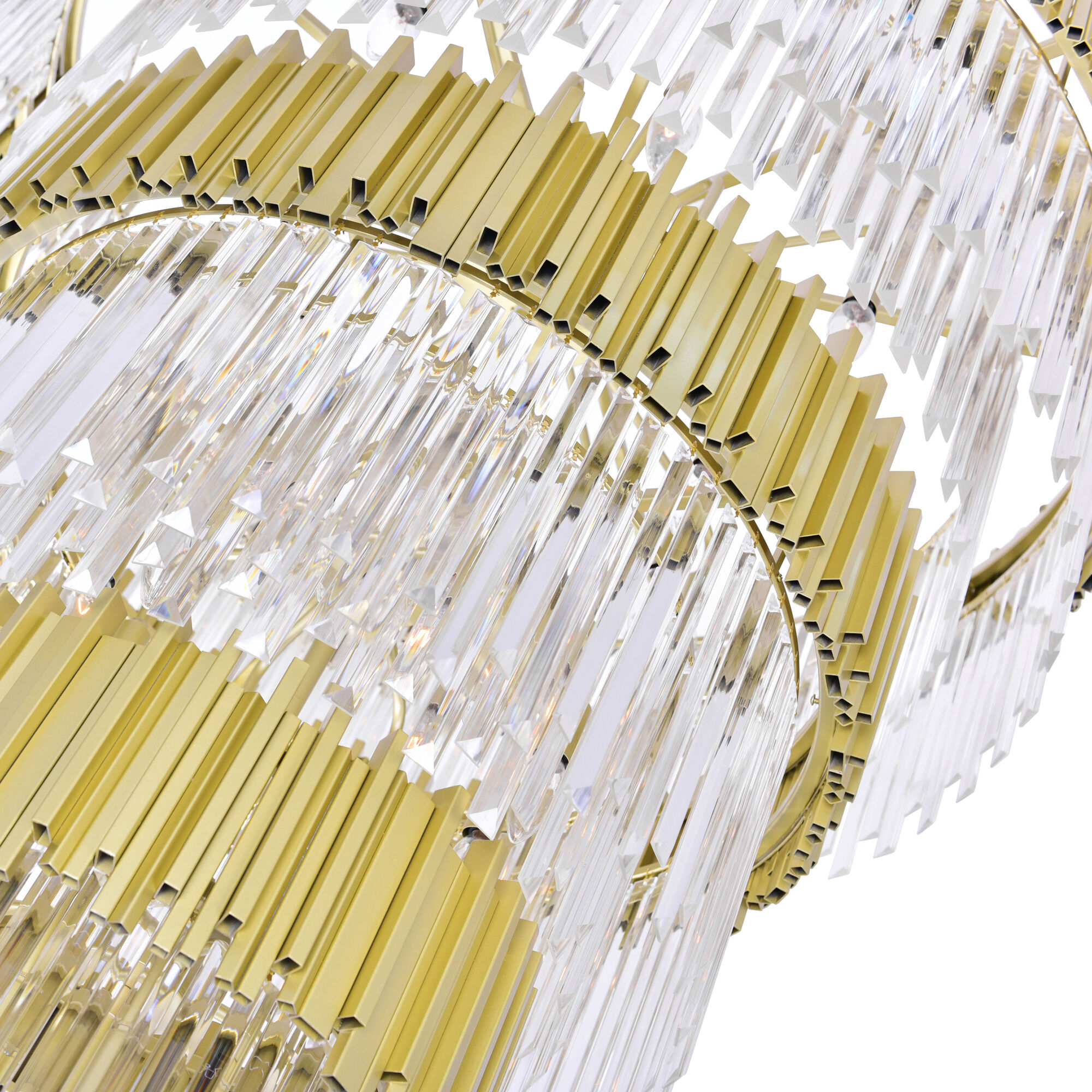 Deco 34 Light 40 inch Medallion Gold Down Chandelier Ceiling Light