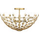 Birch 3 Light 20 inch Burnished Brass Semi-Flush Ceiling Light