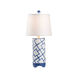 Pam Cain 26 inch 100.00 watt White/Blue/Blue Table Lamp Portable Light