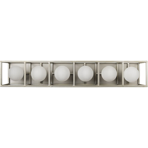 Plaza LED 28.38 inch Silverado and Carbon Bath Vanity Wall Light in 6