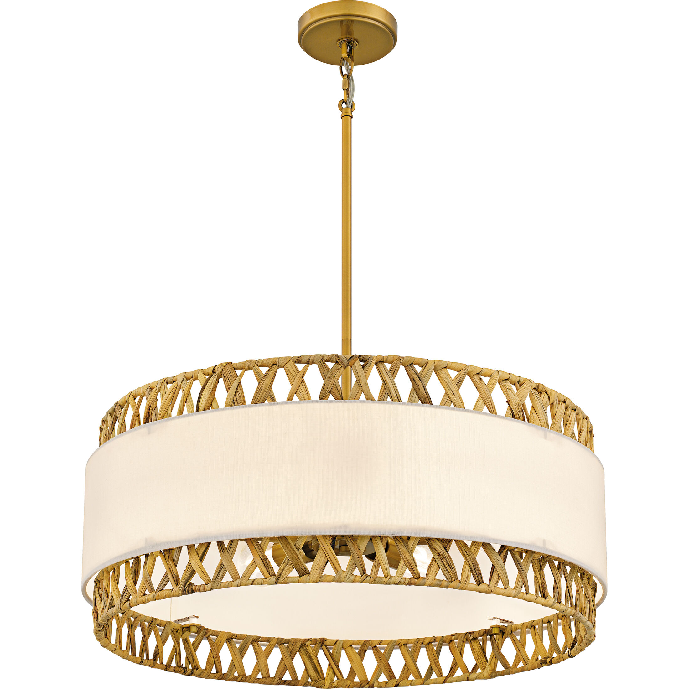 Kate 5 Light 24 inch Brushed Gold Pendant Ceiling Light, Large