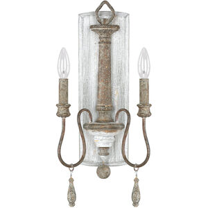 Zoe 2 Light 9 inch French Antique Sconce Wall Light