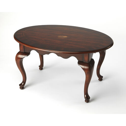 Grace 38 X 26 inch Plantation Cherry Cocktail Table, Oval