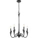 Claudelle 5 Light 24 inch Matte Black Chandelier Ceiling Light