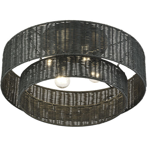 Weavington 4 Light 21 inch Black Semi Flush Mount Ceiling Light, Extra Large