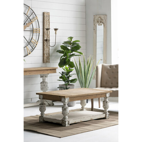 Alcott 47.2 X 27.6 inch White/Natural Coffee Table