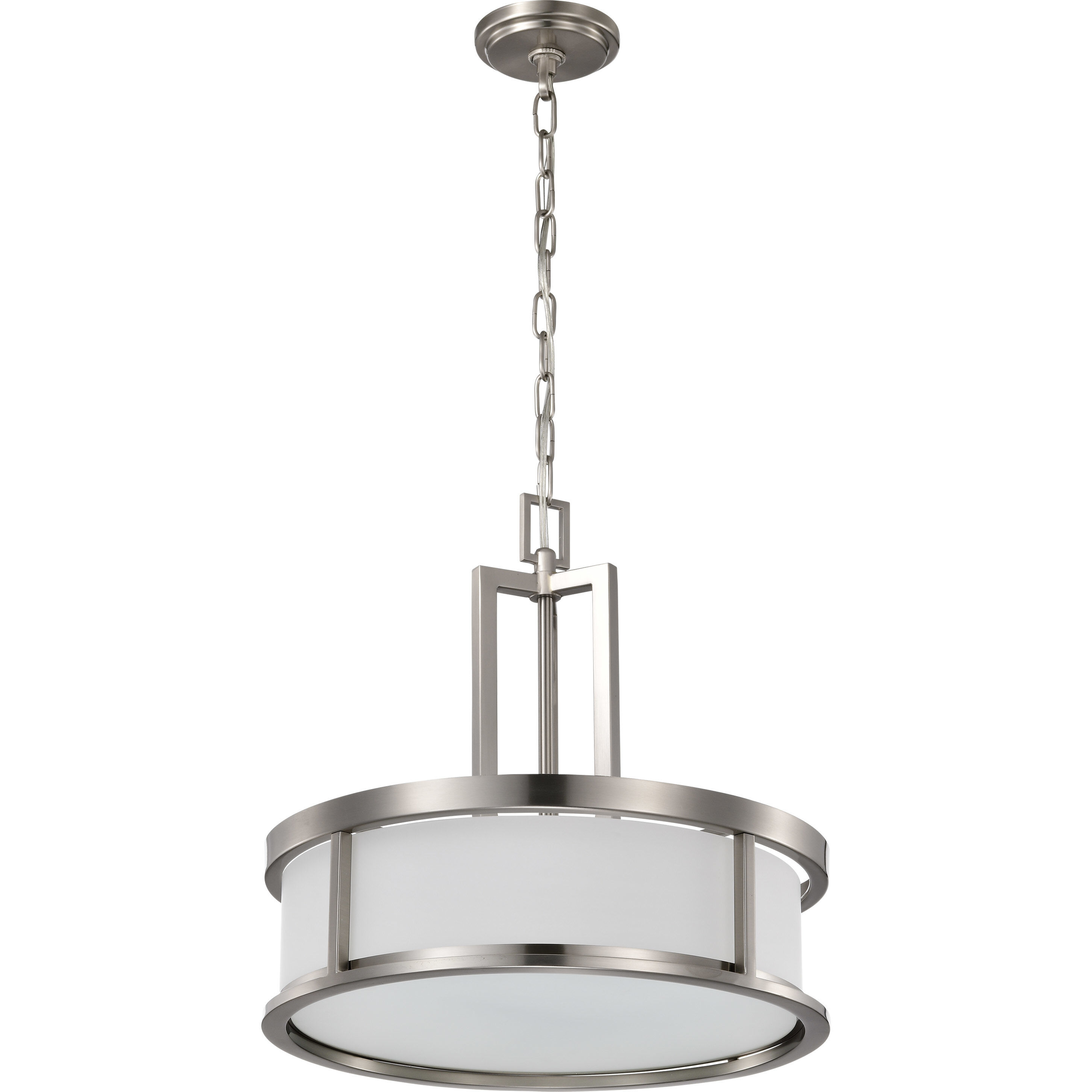 Odeon 4 Light 17 inch Brushed Nickel Pendant Ceiling Light