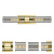 Ballston Urban 2 Light 24 inch Satin Gold Bath Vanity Light Wall Light in Light Smoke Glass