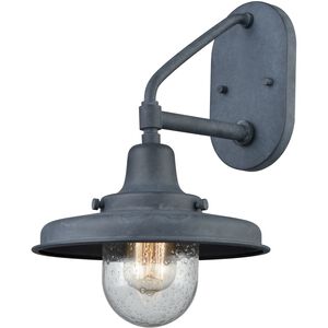 Vinton Station 1 Light 15 inch Aged Zinc Outdoor Wall Sconce