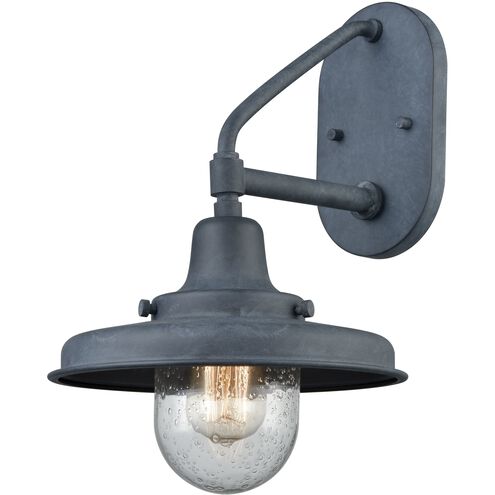 Vinton Station 1 Light 15 inch Aged Zinc Outdoor Wall Sconce