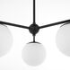 Jasper 3 Light 22 inch Matte Black Chandelier Ceiling Light