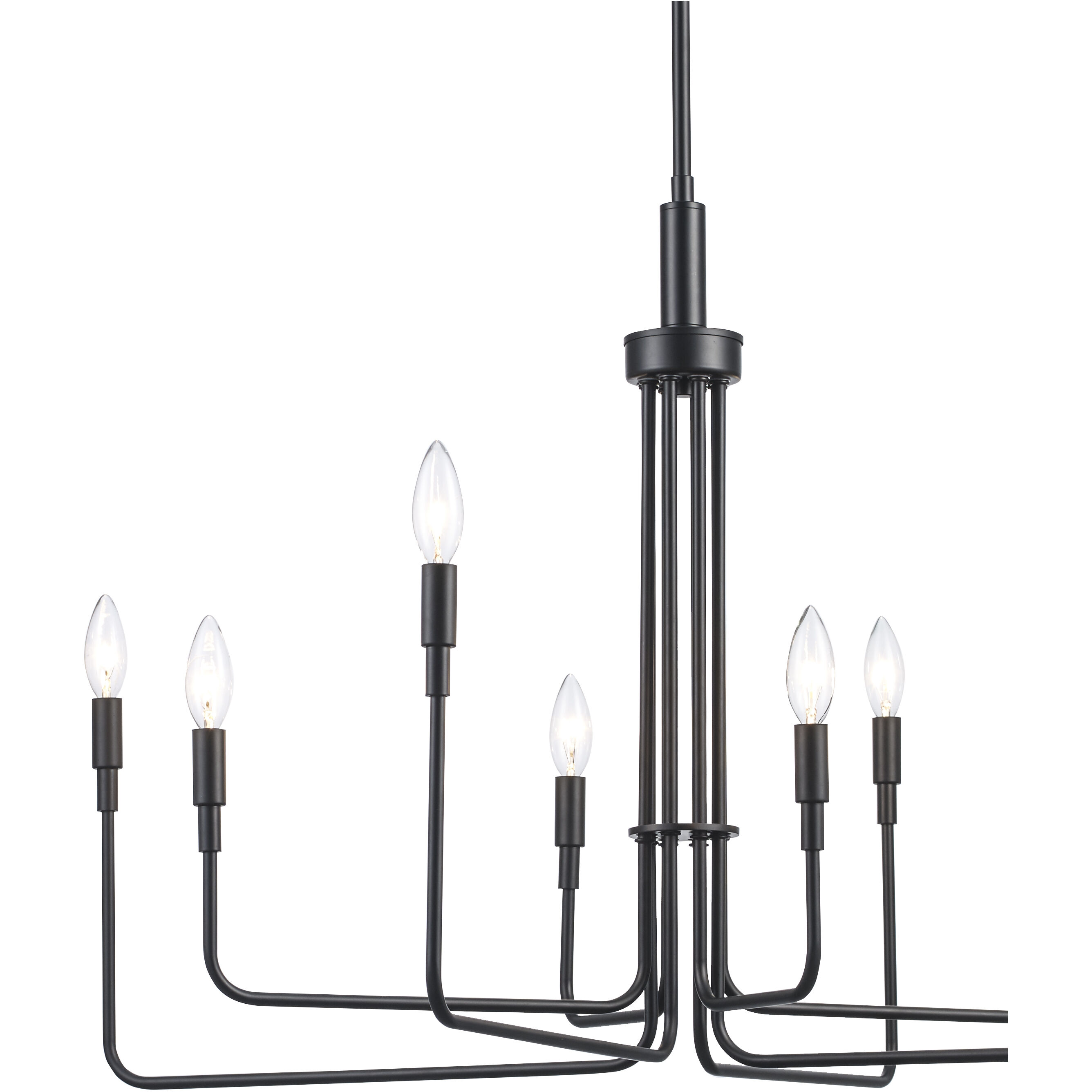 Juniper 8 Light 36 inch Black Chandelier Ceiling Light