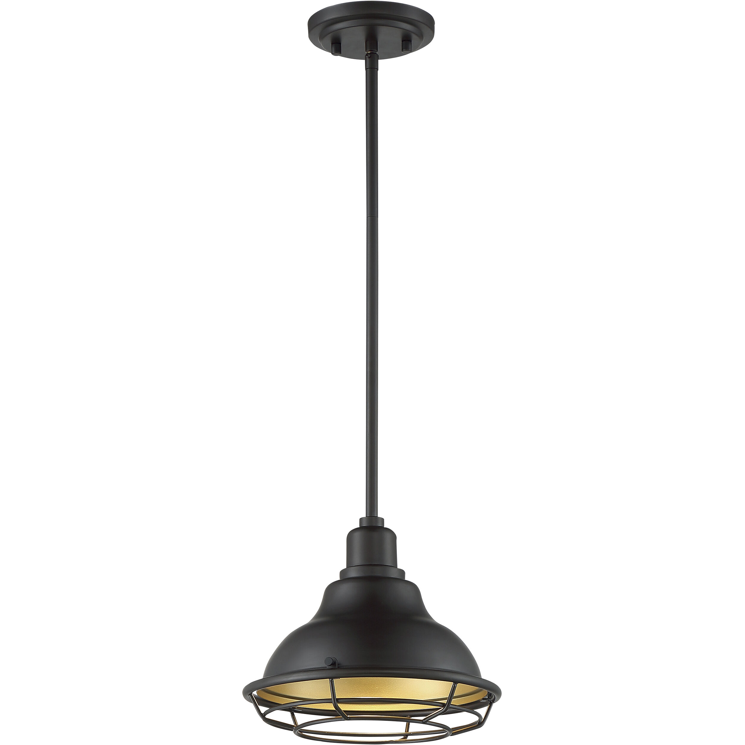 Newbridge 1 Light 10 inch Dark Bronze and Gold Pendant Ceiling Light