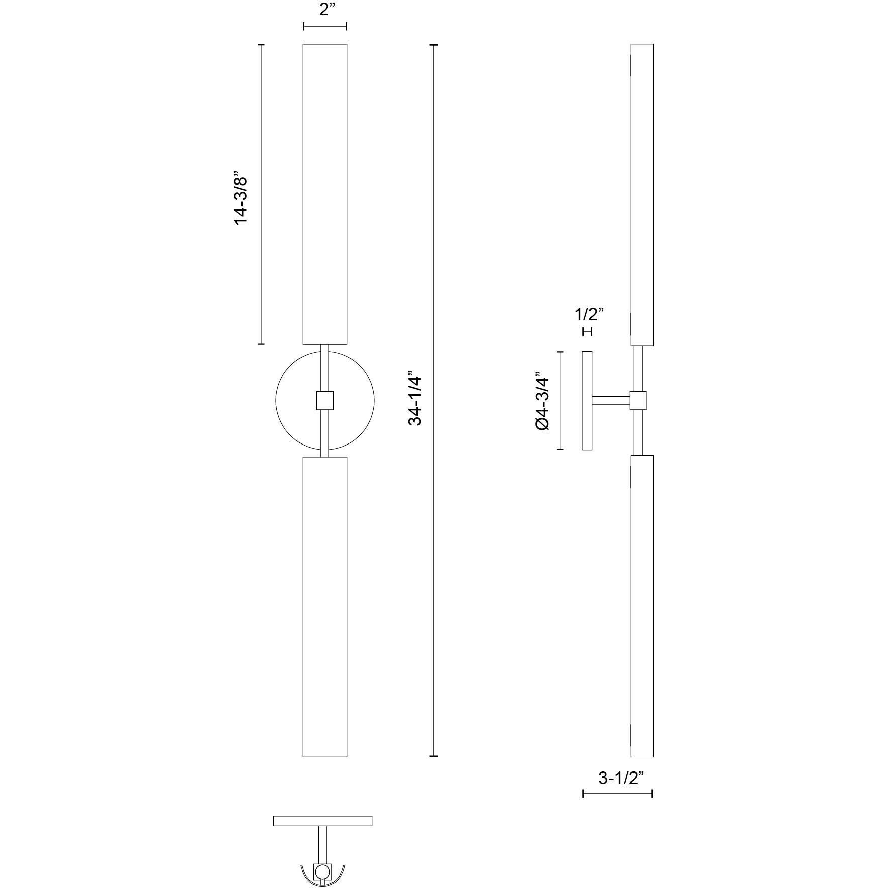 Astrid Wall/Vanity Light Wall Light in Vintage Brass