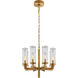 Kelly Wearstler Liaison 8 Light 20.5 inch Antique-Burnished Brass Single Tier Chandelier Ceiling Light in Crackle Glass