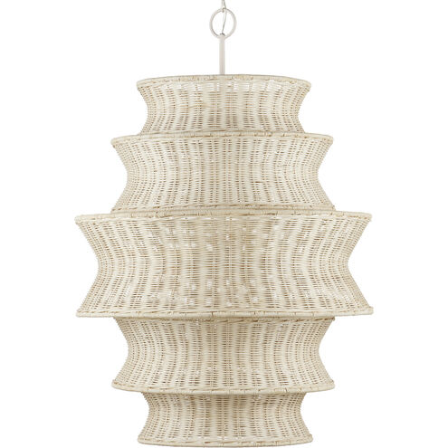 Phebe 9 Light 32 inch Bleached Natural and Vanilla Chandelier Ceiling Light, Large