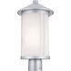 Lombard 1 Light 17.25 inch Brushed Aluminum Outdoor Post Lantern