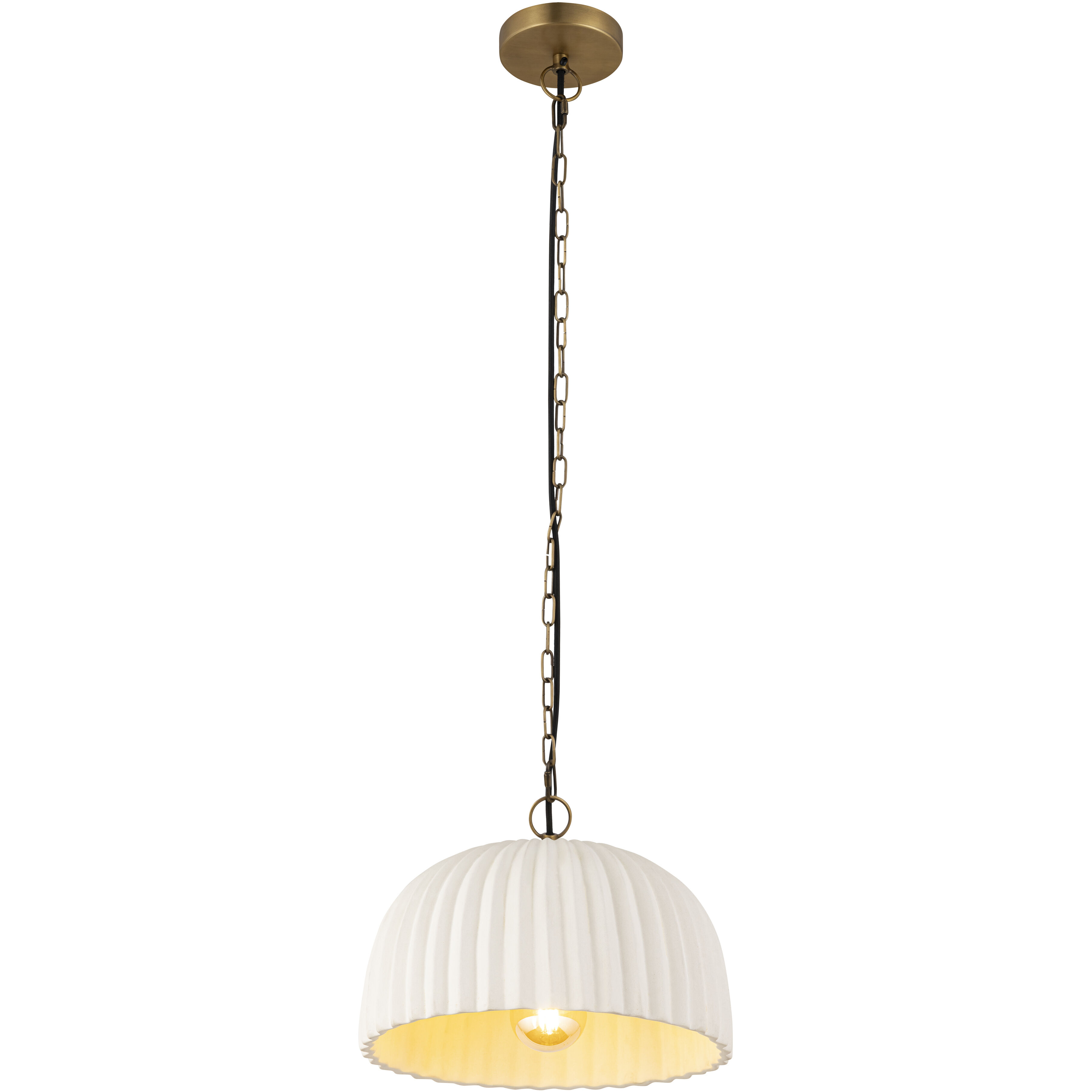 Audrey 1 Light 15 inch Antique Brass Pendant Ceiling Light