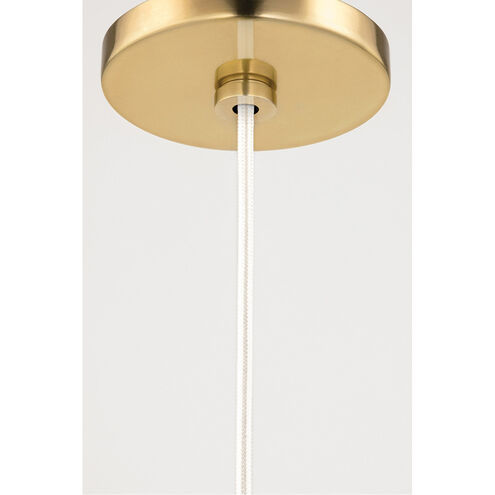 Tessa 1 Light 10 inch Aged Brass, Natural Pendant Ceiling Light