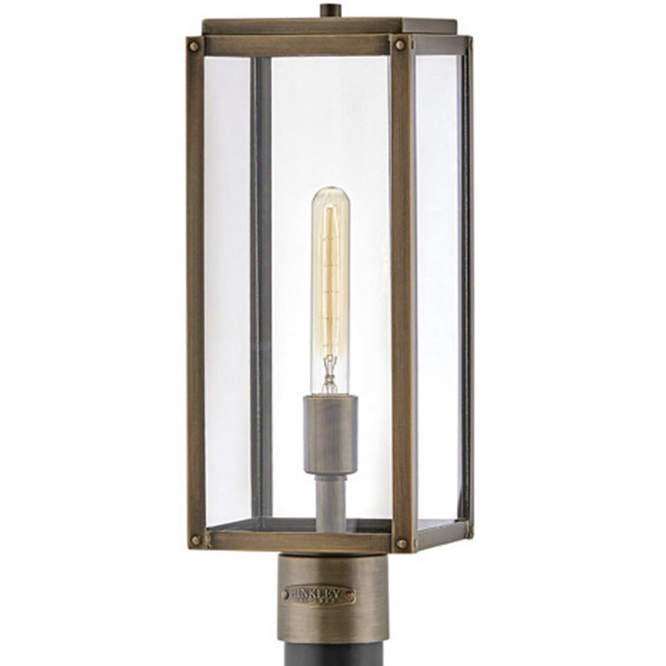 Open Air Max 1 Light 18.5 inch Burnished Bronze Outdoor Post Mount Lantern in Non-LED, Medium