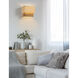 Textile Collection - Narberth Family 2 Light 14 inch Brushed Brass and Cream Linen ADA Wall Sconce Wall Light, EVOLV
