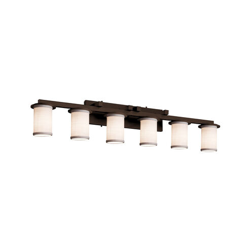 Textile 45 inch Dark Bronze Bath Bar Wall Light