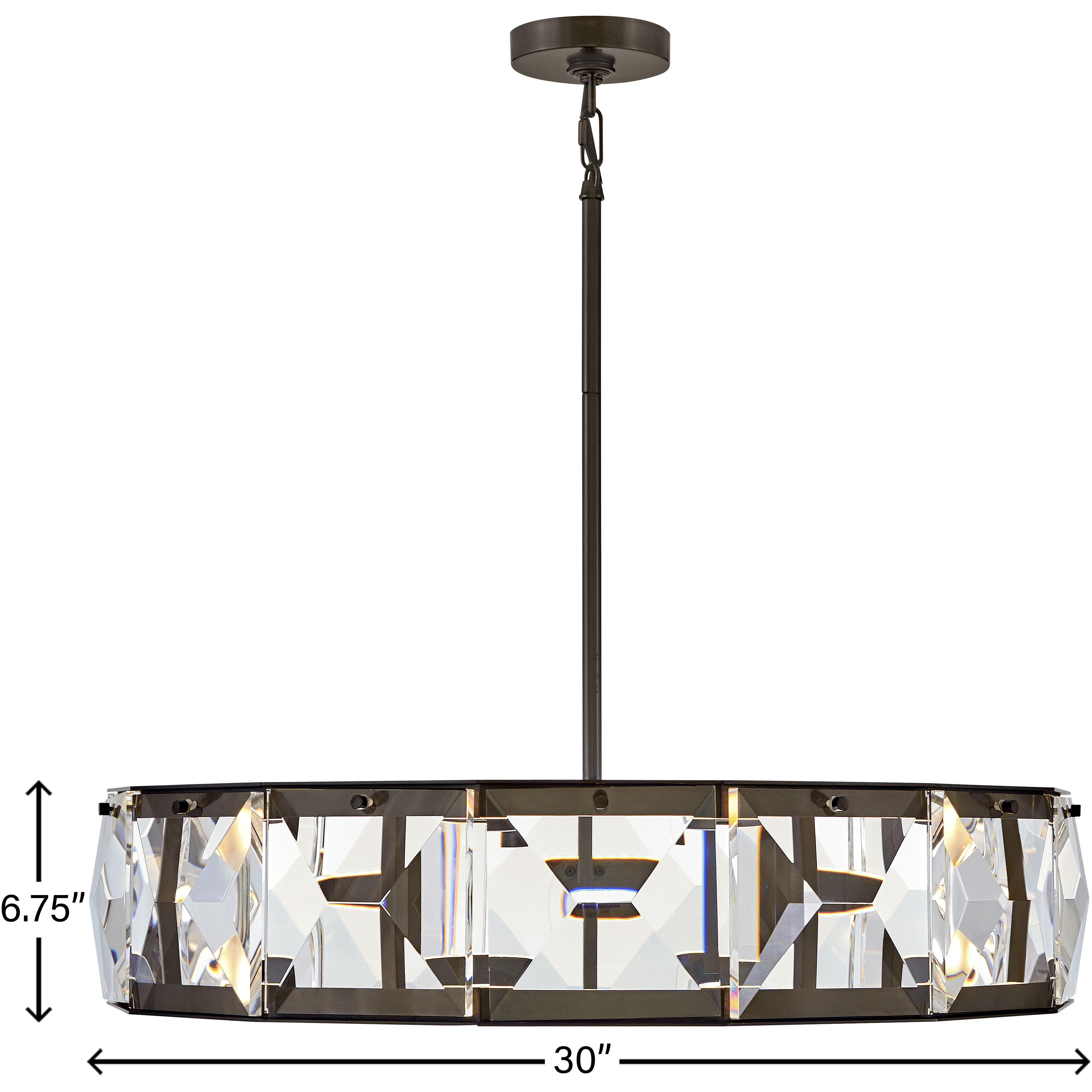 Jolie LED 30 inch Black Oxide Chandelier Ceiling Light