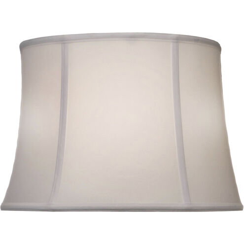 Ellie White Silk 16 inch Lampshade, Drum