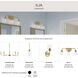 Ilia 6 Light 34 inch Brushed Gold Chandelier Ceiling Light