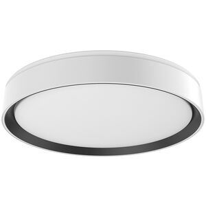 Essex LED 16 inch White/Black Flush Mount Ceiling Light in White / Black