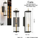 Cara 1 Light 19.25 inch Legacy Brass and Dark Matte Black Outdoor Wall Sconce