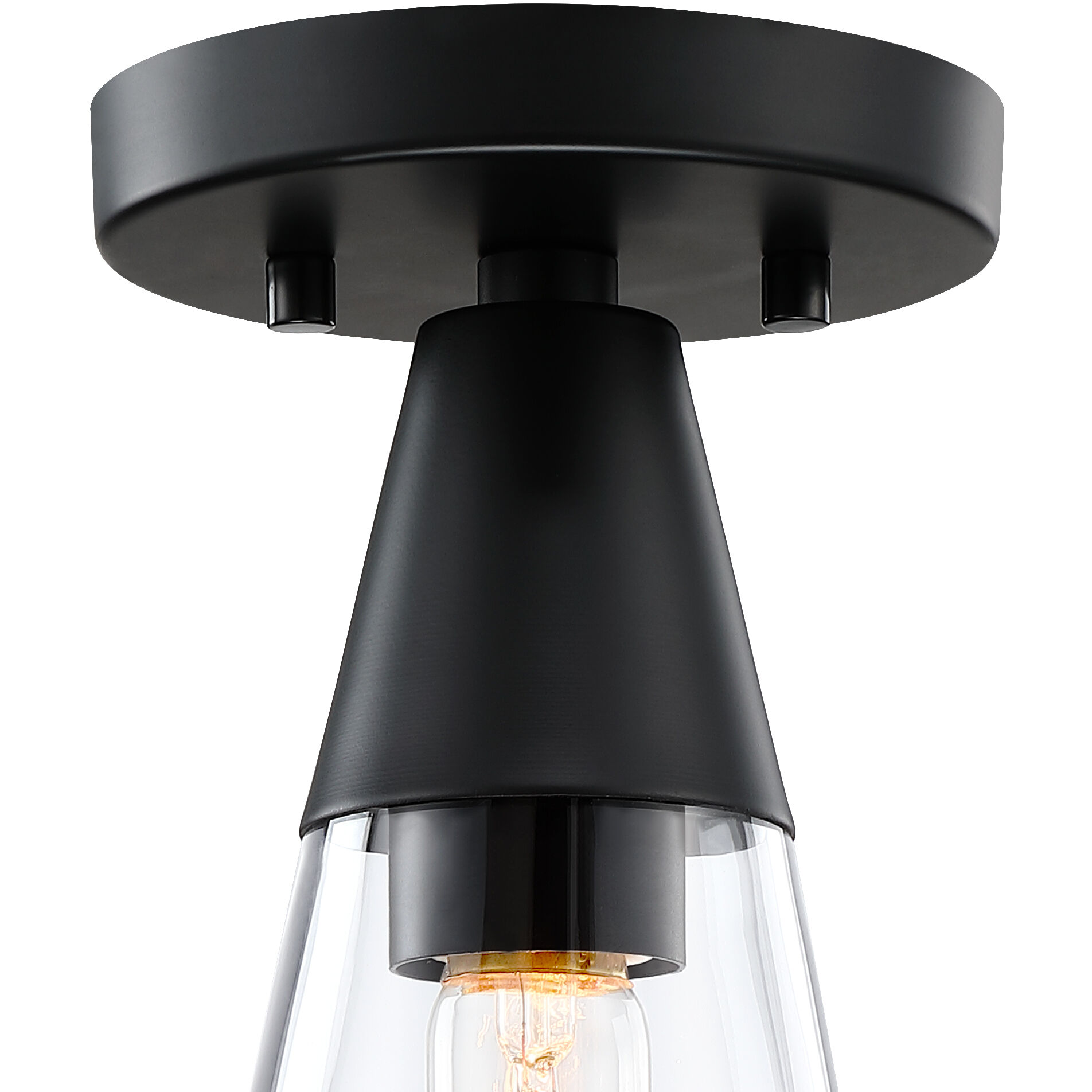 Norro 1 Light 5.5 inch Matte Black Flush Mount Ceiling Light