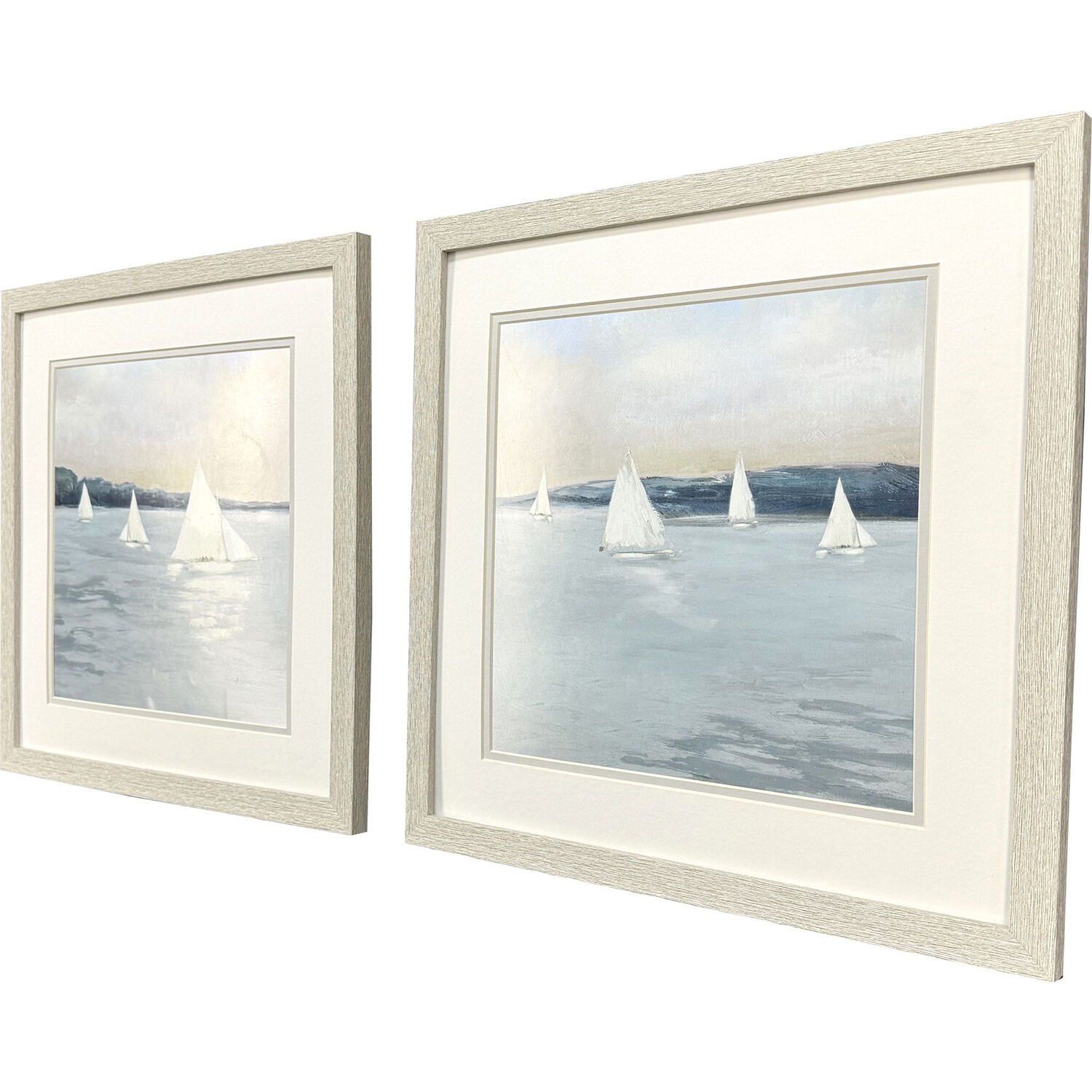 Sailing Scene Blue and White Framed Art, Propac