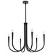 Layne 6 Light 30 inch Black Chandelier Ceiling Light