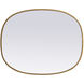 Brynn 30 X 24 inch Brass Mirror in 24 x 30