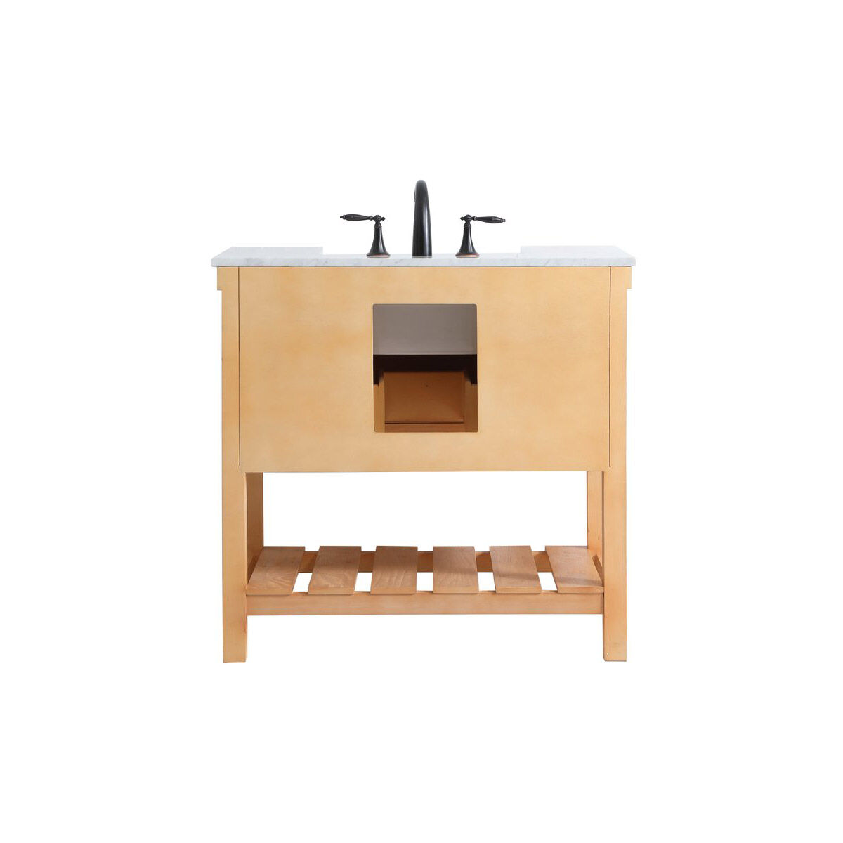 Clement 36 X 22 X 34 inch Natural Wood Bathroom Vanity Cabinet