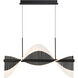 Voltik Linear Chandelier Ceiling Light in Black