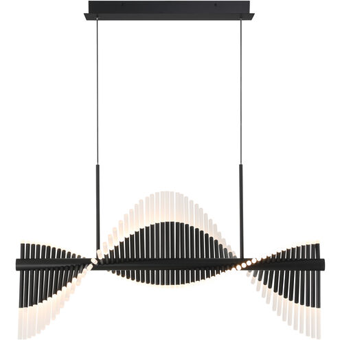Voltik Linear Chandelier Ceiling Light in Black