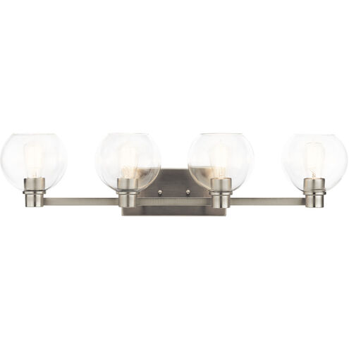 Harmony 4 Light 34 inch Brushed Nickel Wall Mt Bath 4 Arm Wall Light