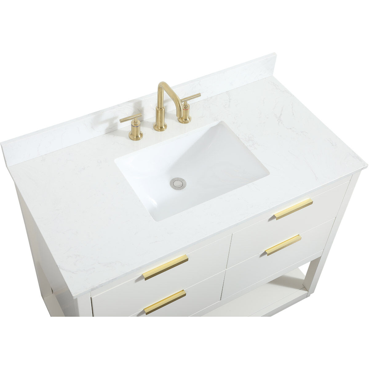 Larkin 42 X 22 X 34 inch White Vanity Sink Set