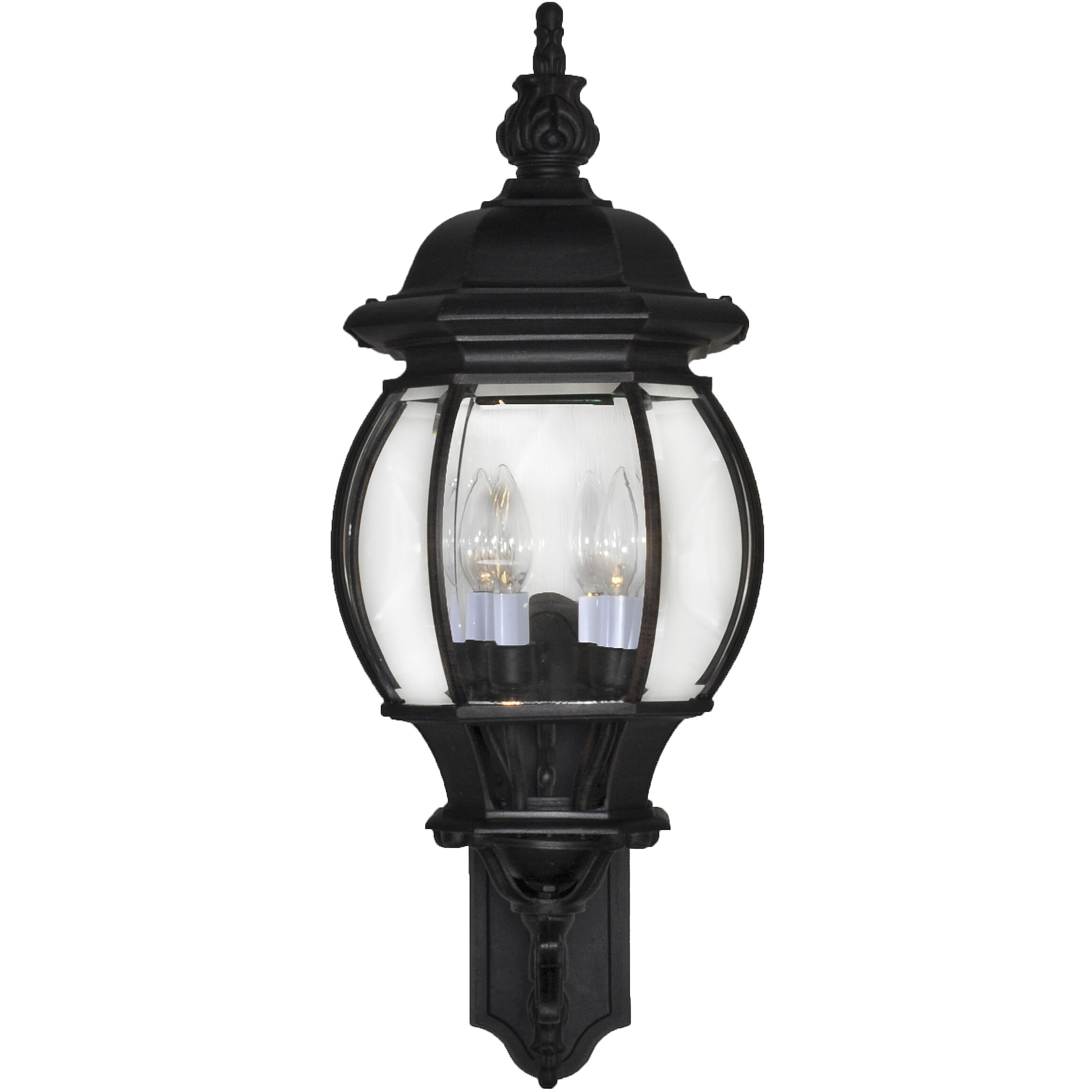 Crown Hill 4 Light 25.5 inch Black Outdoor Wall Mount