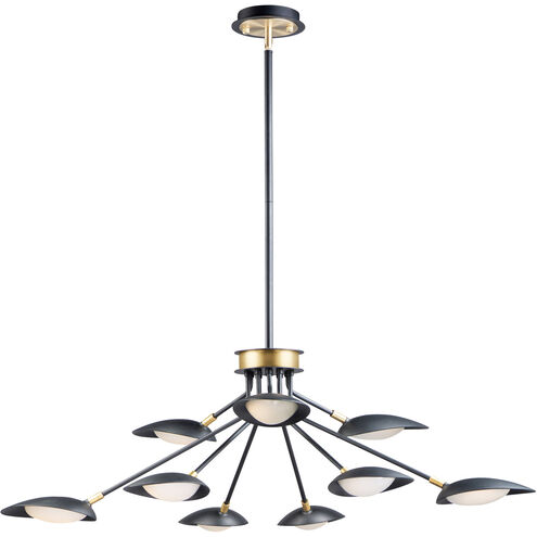Scan LED 43.25 inch Black/Satin Brass Chandelier Ceiling Light