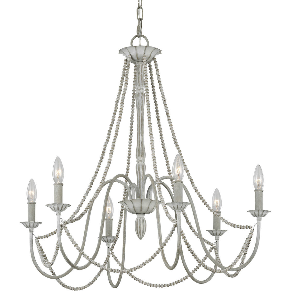 Sean Lavin Maryville 6 Light 28 inch Washed Grey Chandelier Ceiling Light