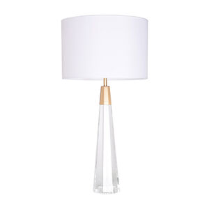 Monroe 32 inch 100.00 watt Brushed Brass Table Lamp Portable Light