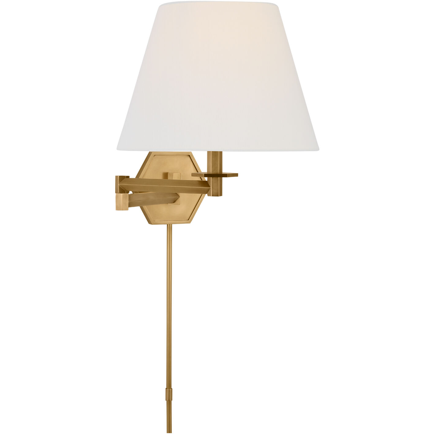 Paloma Contreras Olivier 13 inch 15 watt Hand-Rubbed Antique Brass Swing Arm Wall Light