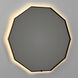 Deca 36 X 36 inch Black LED Lighted Mirror, Vanita by Oxygen