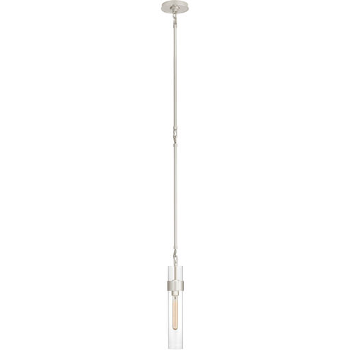 Ian K. Fowler Presidio 1 Light 3 inch Polished Nickel Tall Pendant Ceiling Light in Clear Glass, Petite