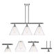 Ballston Ballston Cone LED 38.5 inch Polished Chrome Island Light Ceiling Light in Seedy Glass