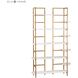 Kline Gloss White with Gold Bookshelf, Large