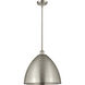 Ballston Dome LED 16 inch Brushed Satin Nickel Pendant Ceiling Light